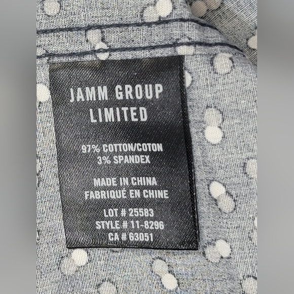 Julian & Mark Men's Size XL Ryan Geo Dot Print Long Sleeve Button Up Navy Shirt - Picture 13 of 13